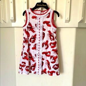 Red Lobster Print Sleeveless Dress